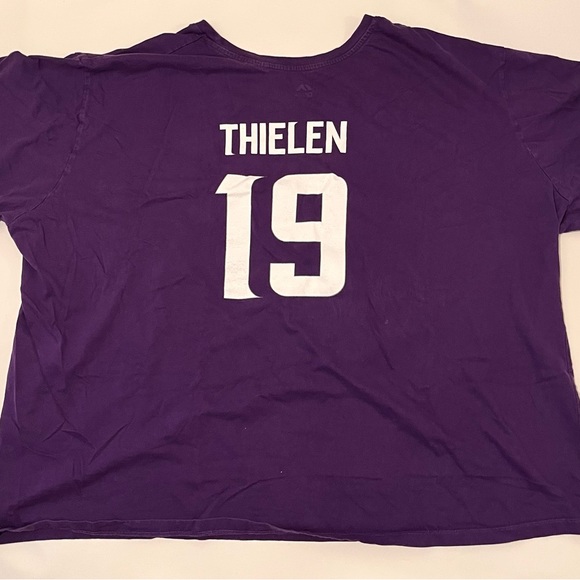 FREE with purchase! Majestic Vikings Purple tee #19 thielen size 4x - Picture 3 of 3
